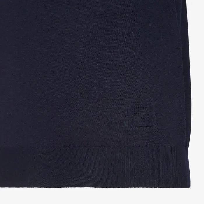Fendi Coordinated Sets Polo Shirt Blue Wool Polo Shirt 8211 Men