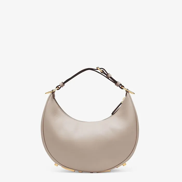 Fendi Hobo Bags Fendigraphy Small Dove Gray Leather Bag 8211 Women