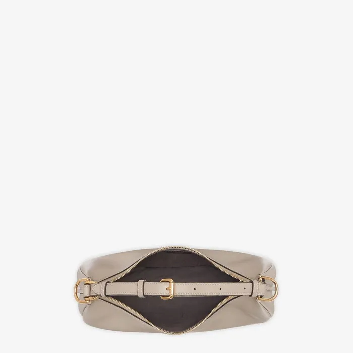 Fendi Hobo Bags Fendigraphy Small Dove Gray Leather Bag 8211 Women