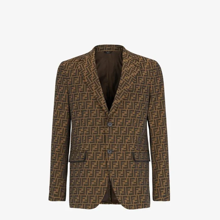 Fendi Jackets and Suits Jacket FF Jacquard Fabric Blazer 8211 Men