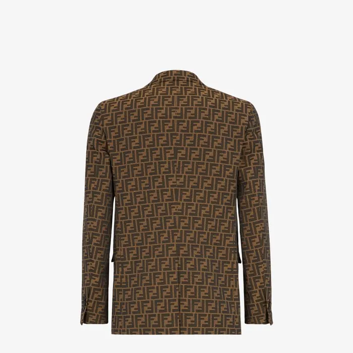 Fendi Jackets and Suits Jacket FF Jacquard Fabric Blazer 8211 Men