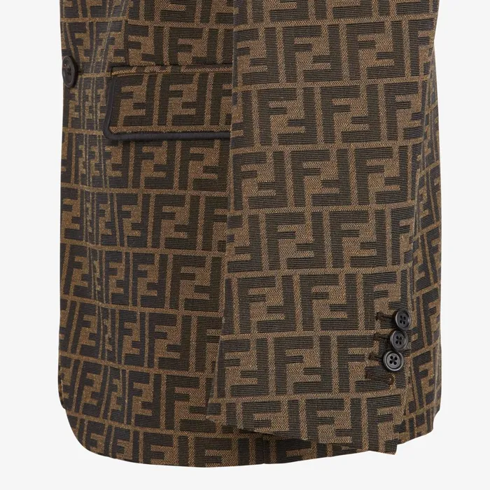 Fendi Jackets and Suits Jacket FF Jacquard Fabric Blazer 8211 Men
