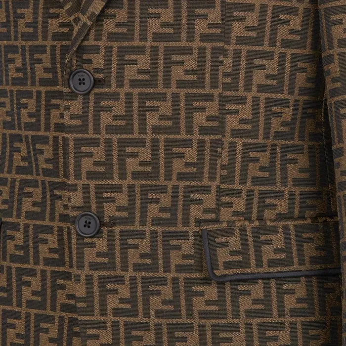 Fendi Jackets and Suits Jacket FF Jacquard Fabric Blazer 8211 Men