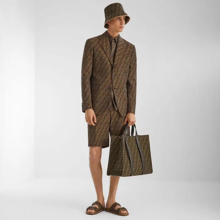 Fendi Jackets and Suits Jacket FF Jacquard Fabric Blazer 8211 Men