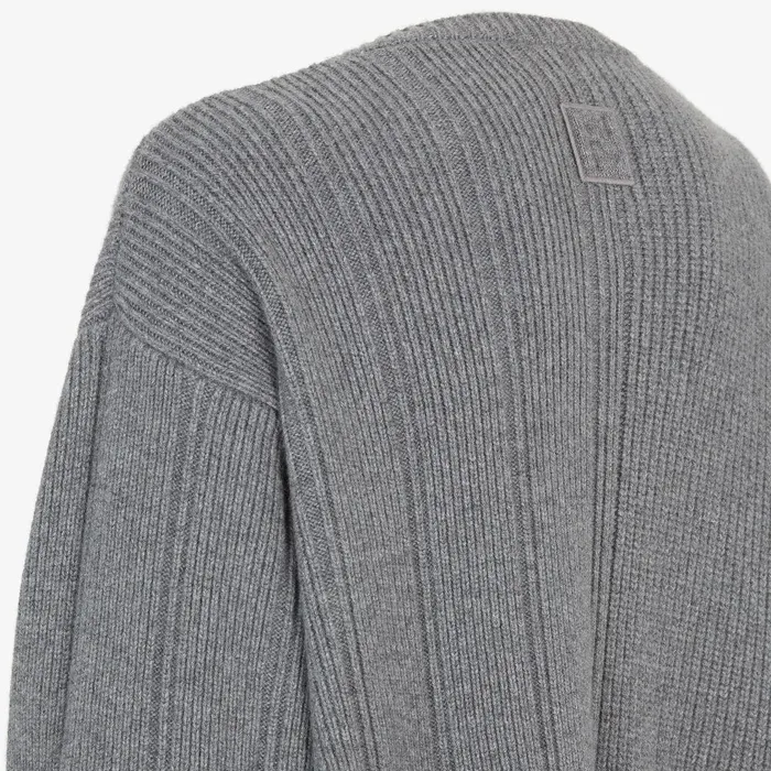 Fendi Knitwear Cardigan Gray Cashmere Cardigan 8211 Men
