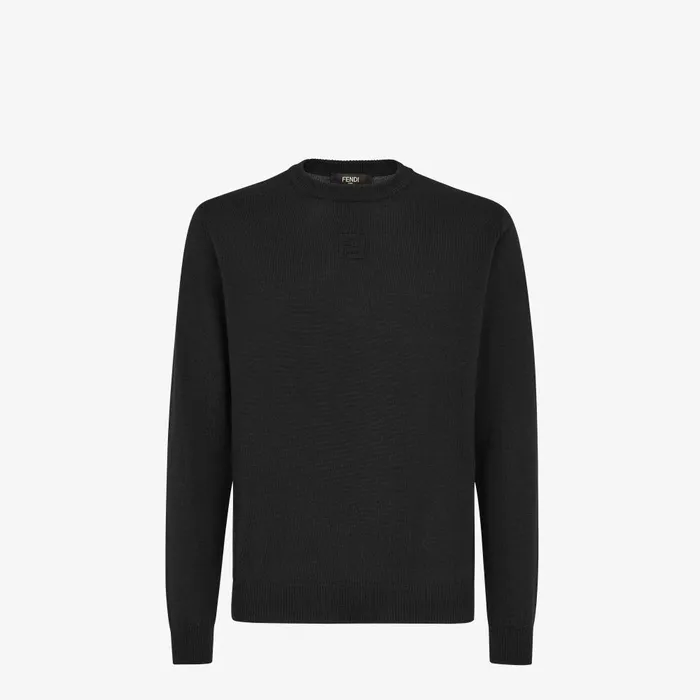 Fendi Knitwear Sweater Black Wool Pullover 8211 Men