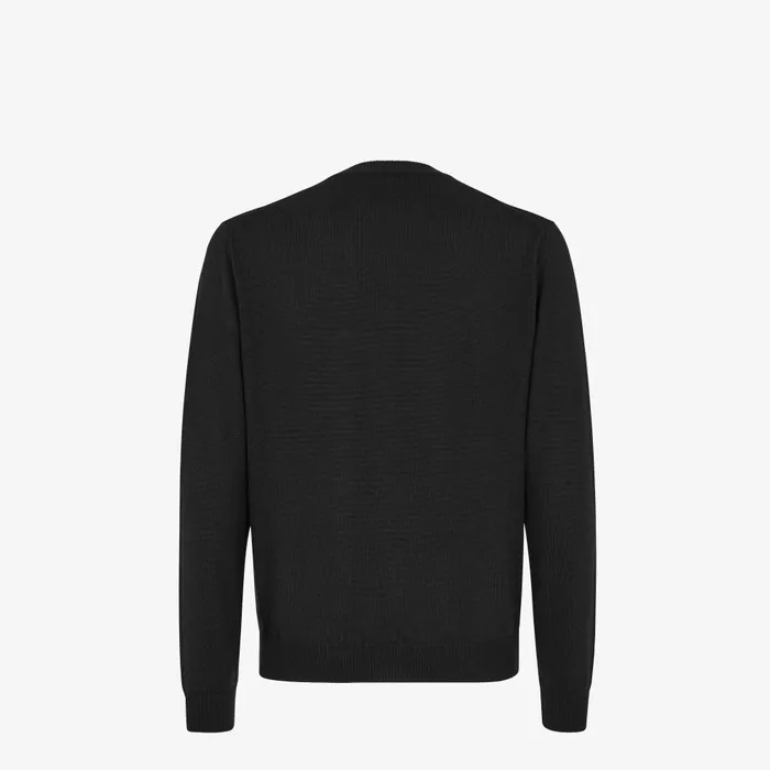 Fendi Knitwear Sweater Black Wool Pullover 8211 Men