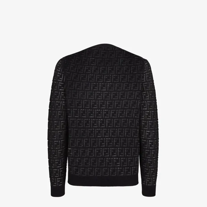Fendi Knitwear Sweater Sweater In Black Nylon And Wool 8211 Men