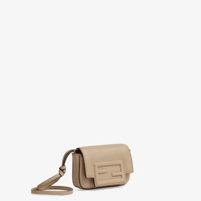 Fendi Miniature Bags Nano Baguette Charm Dove Gray Nappa Leather Charm 8211 Women