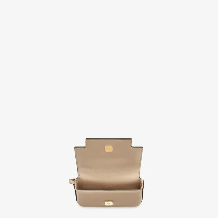 Fendi Miniature Bags Nano Baguette Charm Dove Gray Nappa Leather Charm 8211 Women