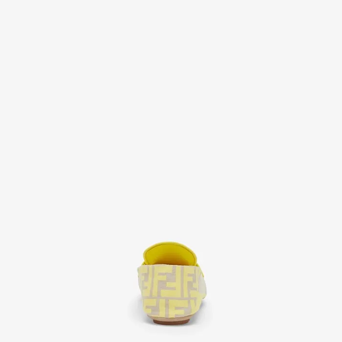 Fendi Mocassins and Loafers Baguette Yellow Canvas Loafers 8211 Women