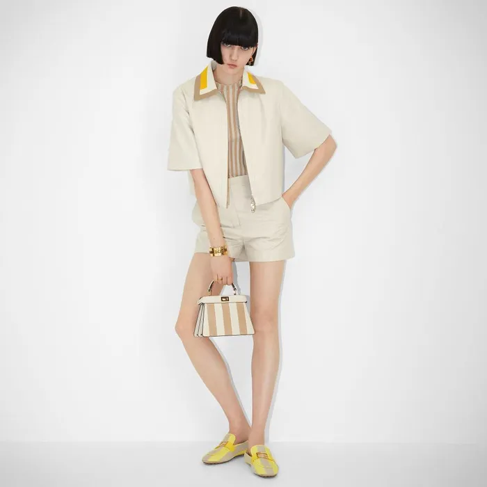 Fendi Mocassins and Loafers Baguette Yellow Canvas Loafers 8211 Women