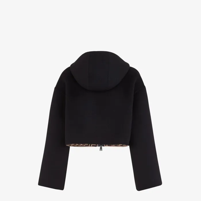 Fendi Outerwear Jacket Black Wool Jacket 8211 Women