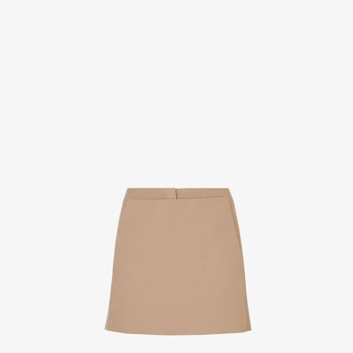 Fendi Pants and Shorts Shorts Beige Grain De Poudre Wool Shorts 8211 Women