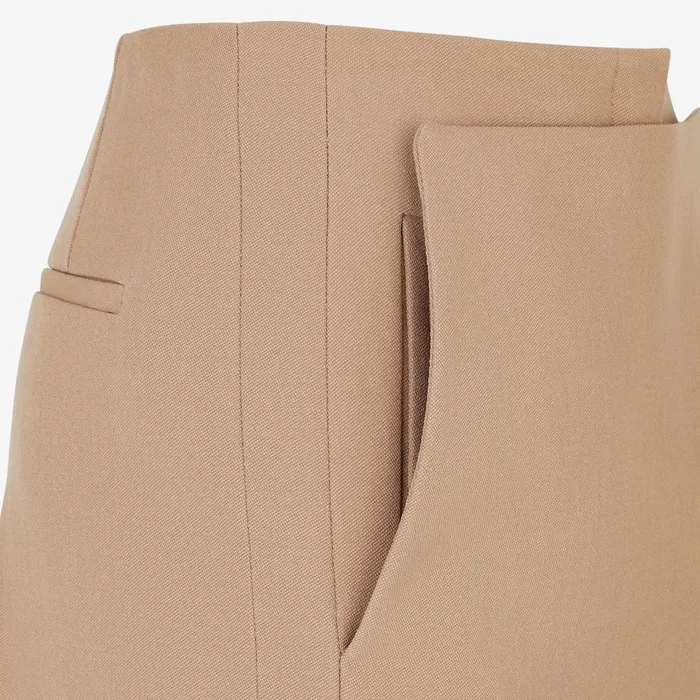 Fendi Pants and Shorts Shorts Beige Grain De Poudre Wool Shorts 8211 Women