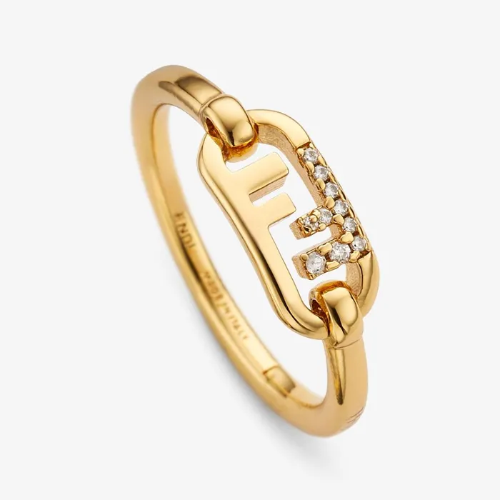 Fendi Rings OLock Ring Goldcolored Ring 8211 Women