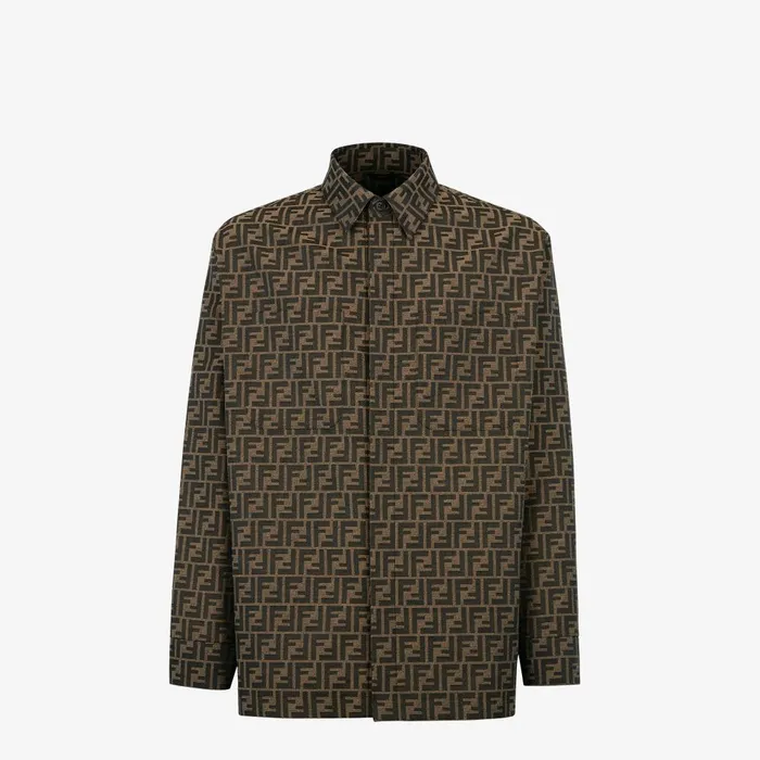 Fendi Shirts Blouson FF Jacquard Fabric Jacket 8211 Men