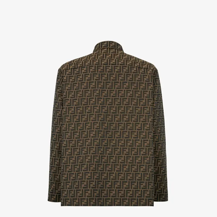 Fendi Shirts Blouson FF Jacquard Fabric Jacket 8211 Men