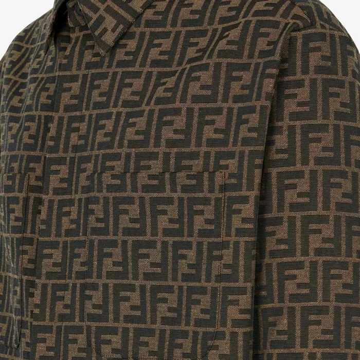 Fendi Shirts Blouson FF Jacquard Fabric Jacket 8211 Men