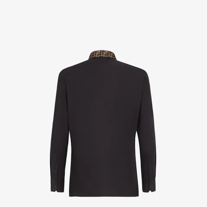Fendi Shirts Shirt Black Cotton Shirt 8211 Men