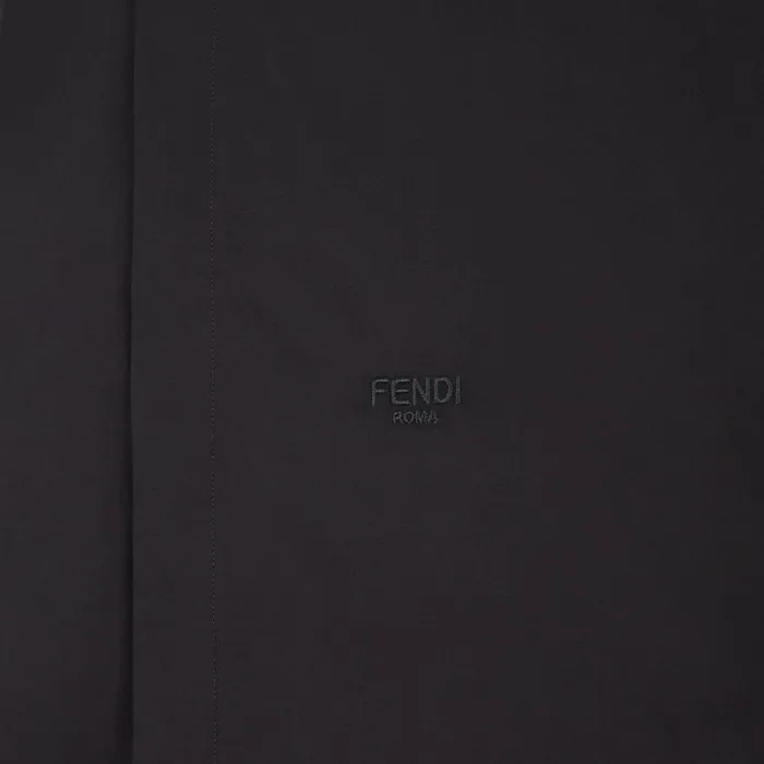Fendi Shirts Shirt Black Cotton Shirt 8211 Men