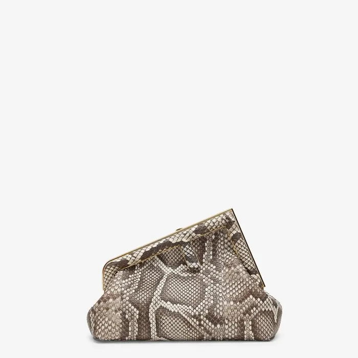 Fendi Shoulder and Crossbody Bags Fendi First Small Natural Python Leather Bag 8211 Women