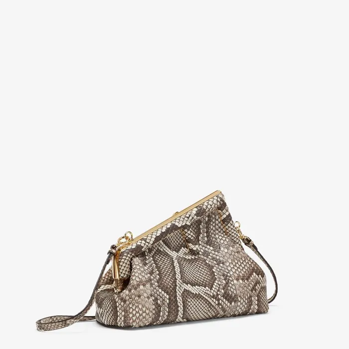 Fendi Shoulder and Crossbody Bags Fendi First Small Natural Python Leather Bag 8211 Women