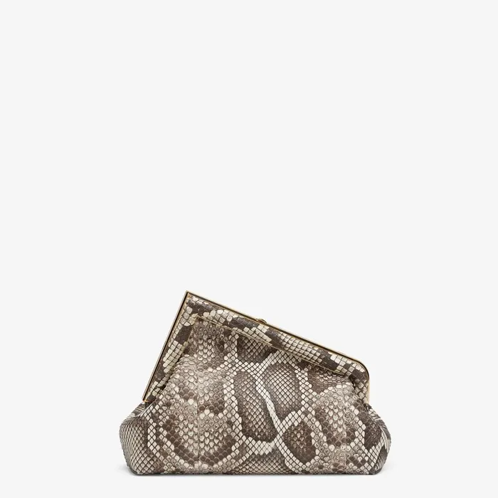 Fendi Shoulder and Crossbody Bags Fendi First Small Natural Python Leather Bag 8211 Women
