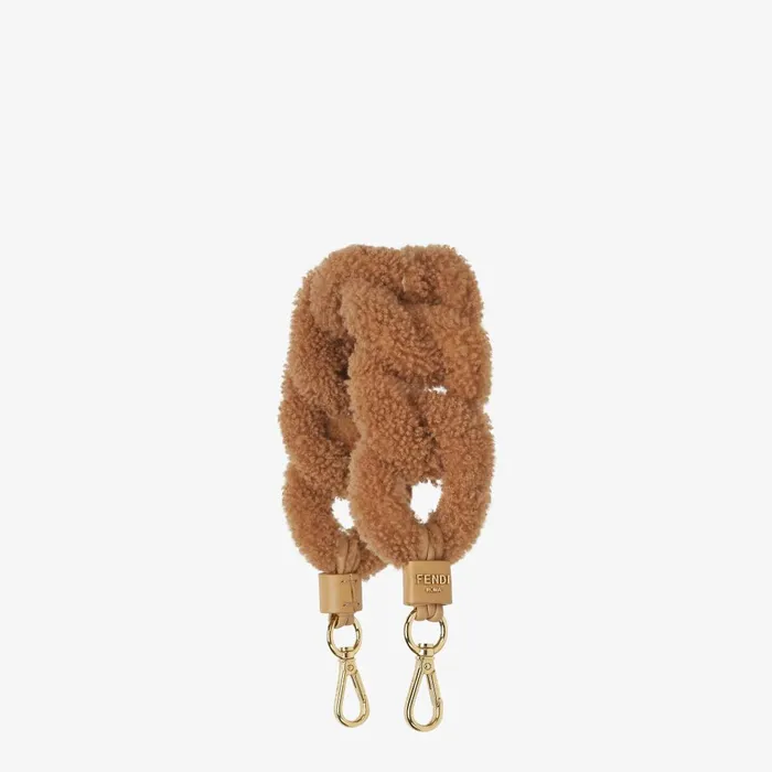 Fendi Shoulder Straps and Bag Accessories Mini Strap You Beige Sheepskin Shoulder Strap 8211 Women