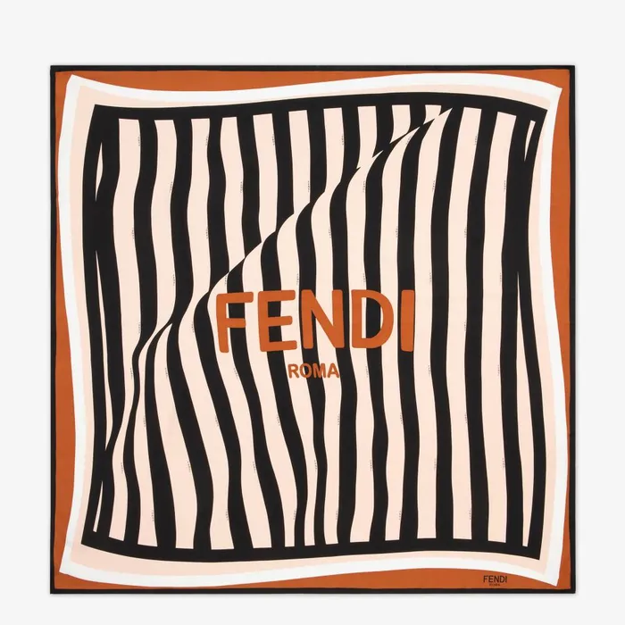 Fendi Silk Scarves Pequin Foulard Multicolor Silk Foulard 8211 Women