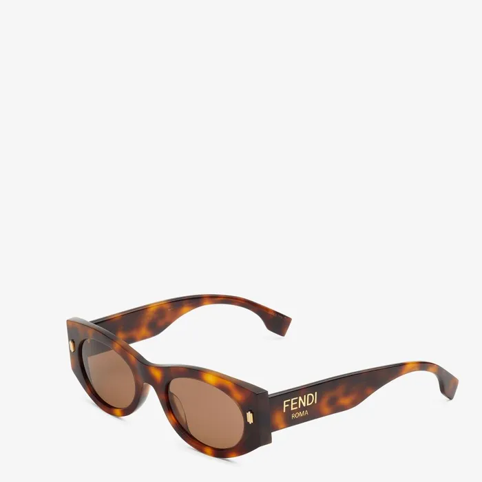 Fendi Sunglasses Fendi Roma Low Bridge Fit Havana Acetate Sunglasses 8211 Women