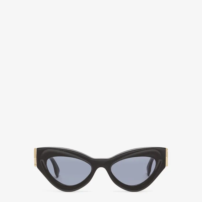 Fendi Sunglasses FF Diamonds Black Acetate Sunglasses 8211 Women
