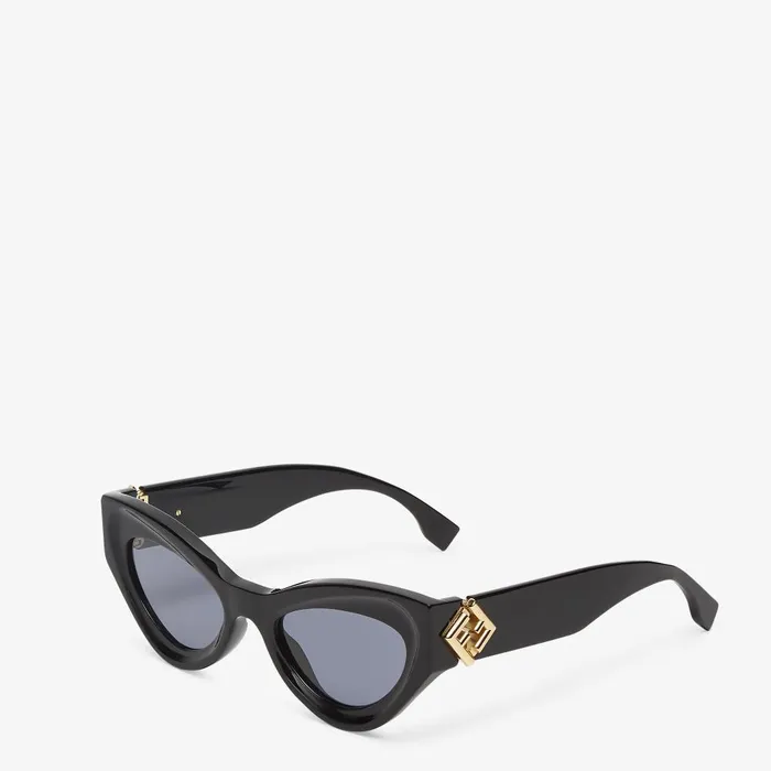 Fendi Sunglasses FF Diamonds Black Acetate Sunglasses 8211 Women