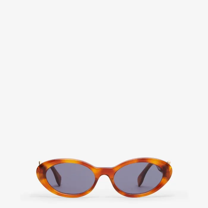 Fendi Sunglasses FF Diamonds Light Havana Acetate Sunglasses 8211 Women