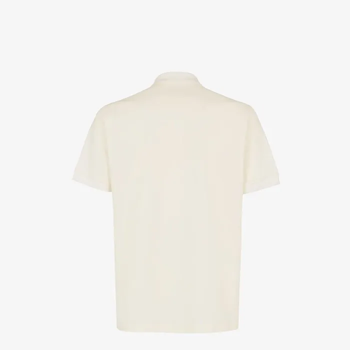 Fendi Tshirts and Polos Polo Shirt White Cotton Polo Shirt 8211 Men
