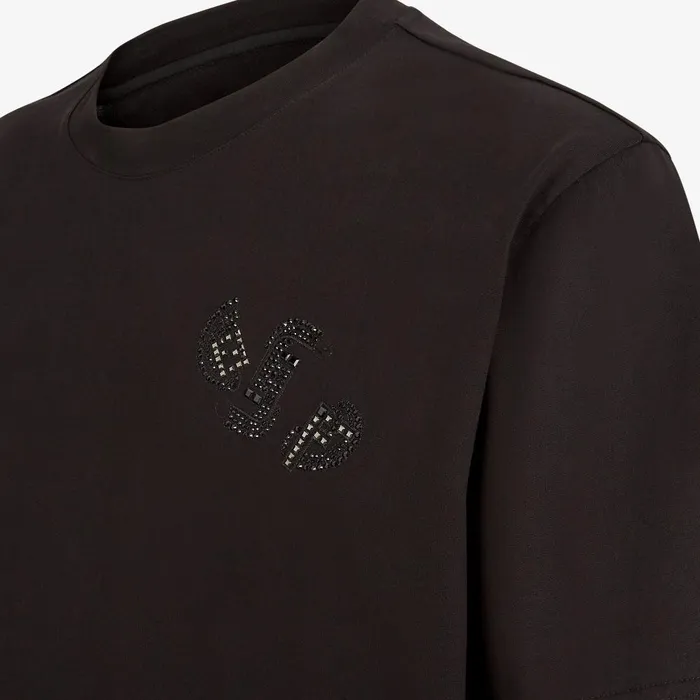 Fendi Tshirts and Polos TShirt Black Cotton Tshirt 8211 Men