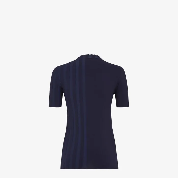 Fendi Tshirts and Sweatshirts Sweater Naby Blue Cotton Jumper 8211 Women