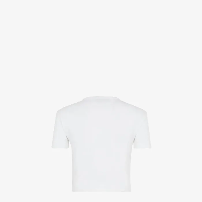 Fendi Tshirts and Sweatshirts Top White Cotton Jumper 8211 Women
