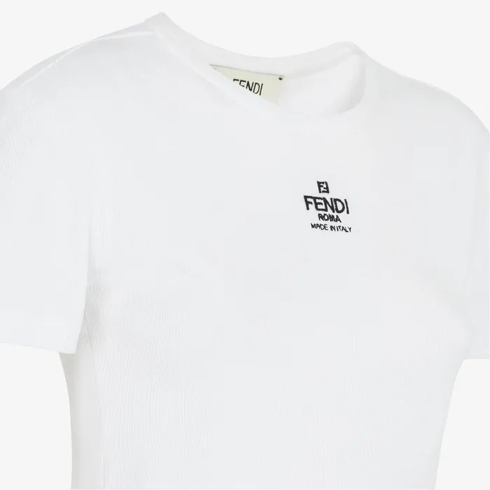 Fendi Tshirts and Sweatshirts Top White Cotton Jumper 8211 Women