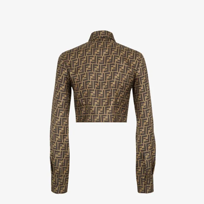 Fendi Tops and Shirts Top Brown FF Twill Top 8211 Women