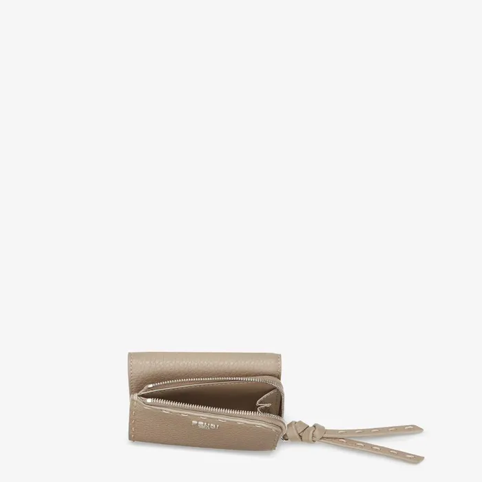 Fendi Wallets Peekaboo Micro Trifold Dove Gray Selleria Wallet 8211 Women