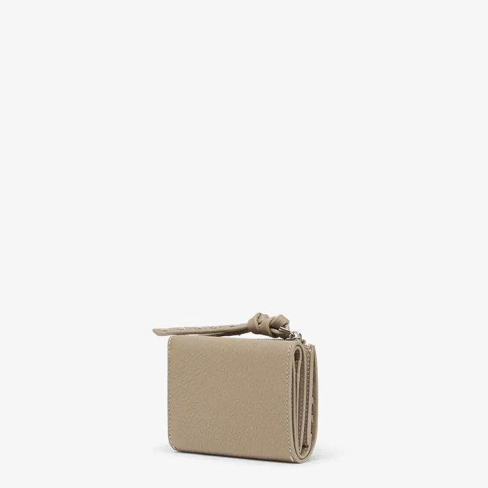 Fendi Wallets Peekaboo Micro Trifold Dove Gray Selleria Wallet 8211 Women