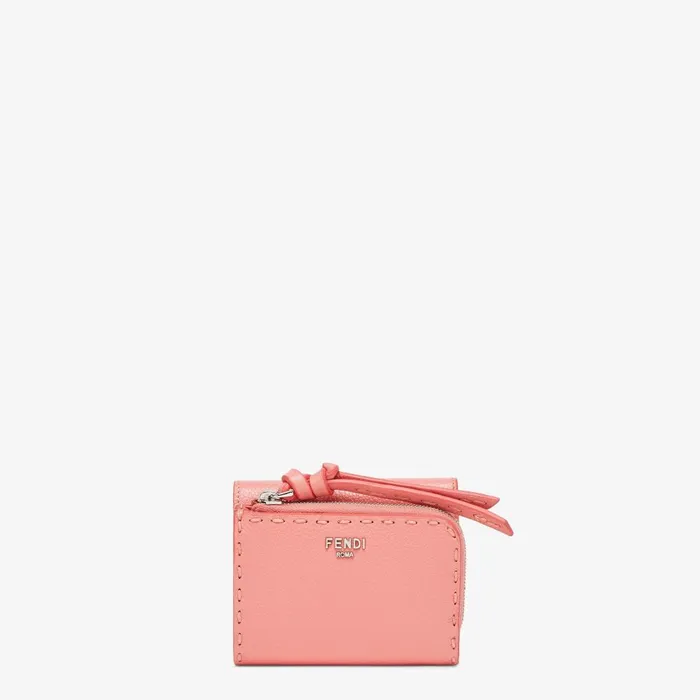 Fendi Wallets Peekaboo Micro Trifold Pink Selleria Wallet 8211 Women