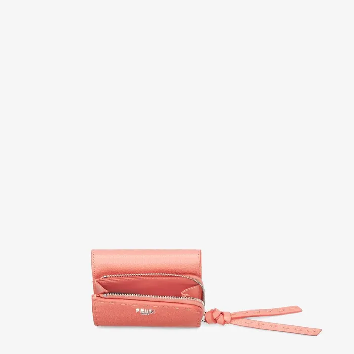Fendi Wallets Peekaboo Micro Trifold Pink Selleria Wallet 8211 Women
