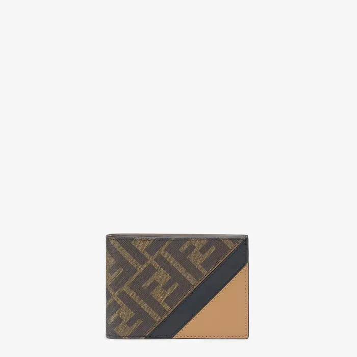 Fendi Wallets US Dollar Wallet Brown Fabric Bifold 8211 Men