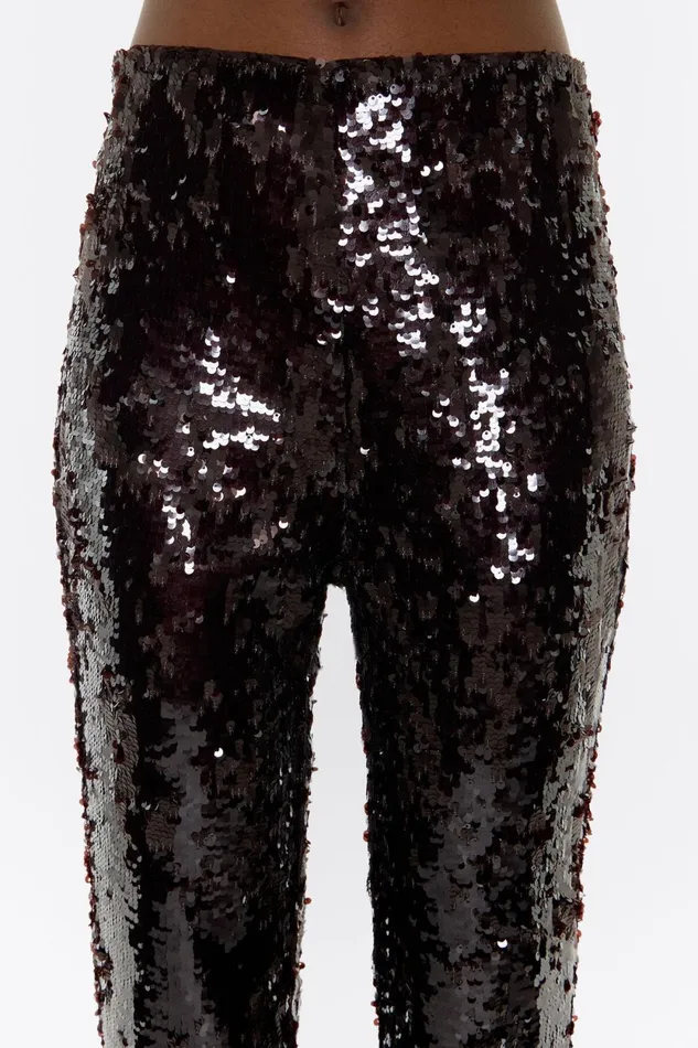 Fitted Burgundy Sequin Trousers Dark Burgundy Women Bimba Y Lola Trousers Fitted Burgundy Sequin Trousers Dark Burgundy Women Bimba Y Lola Trousers