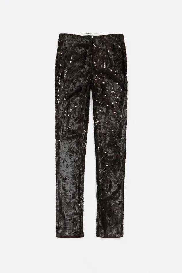 Fitted Burgundy Sequin Trousers Dark Burgundy Women Bimba Y Lola Trousers Fitted Burgundy Sequin Trousers Dark Burgundy Women Bimba Y Lola Trousers