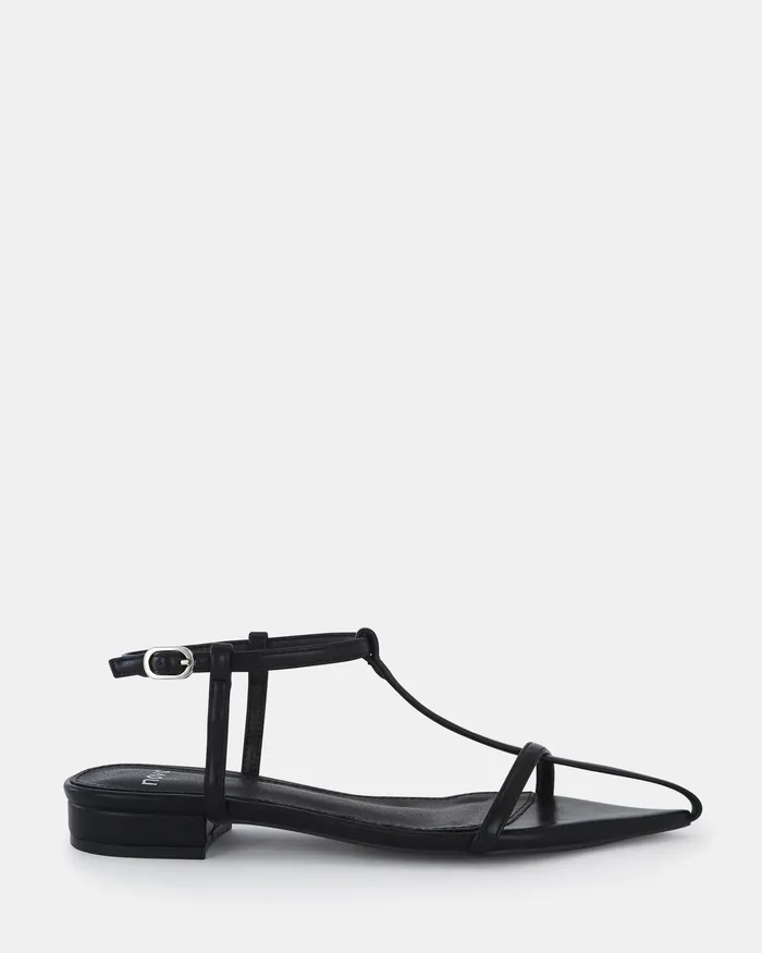 Flat Sandals NOVO Shoes Women ZACK BLACK Strappy Sandals