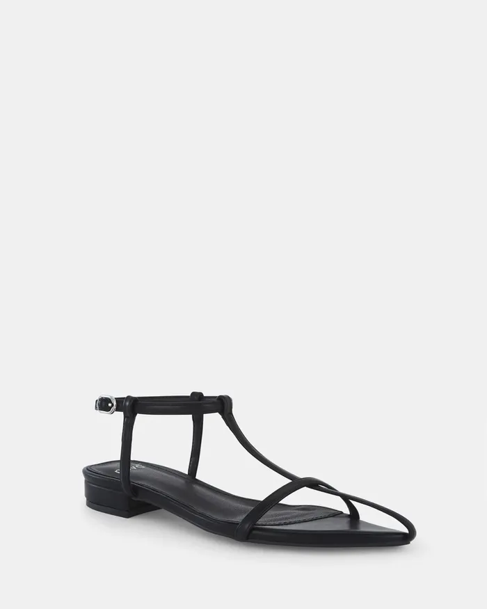 Flat Sandals NOVO Shoes Women ZACK BLACK Strappy Sandals