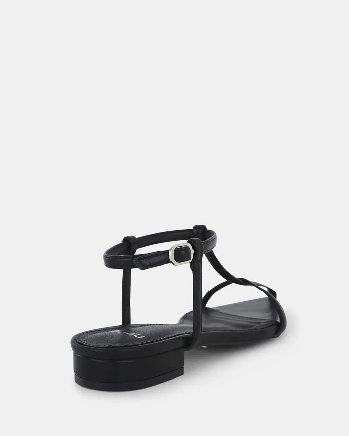 Flat Sandals NOVO Shoes Women ZACK BLACK Strappy Sandals